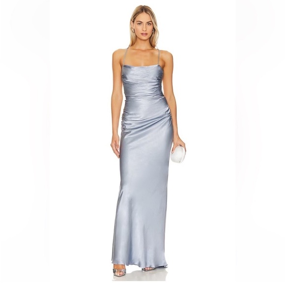 Shona Joy Dresses & Skirts - NEW Shona Joy La Lune Lace Back Maxi Dress in Powder Blue